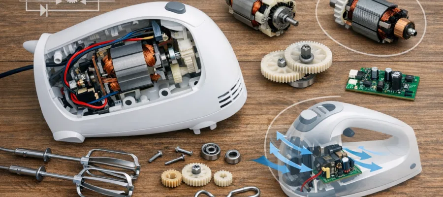 Handmixer Grundlagen verstehen: Technische Funktionsweise und wichtige Komponenten erklaert