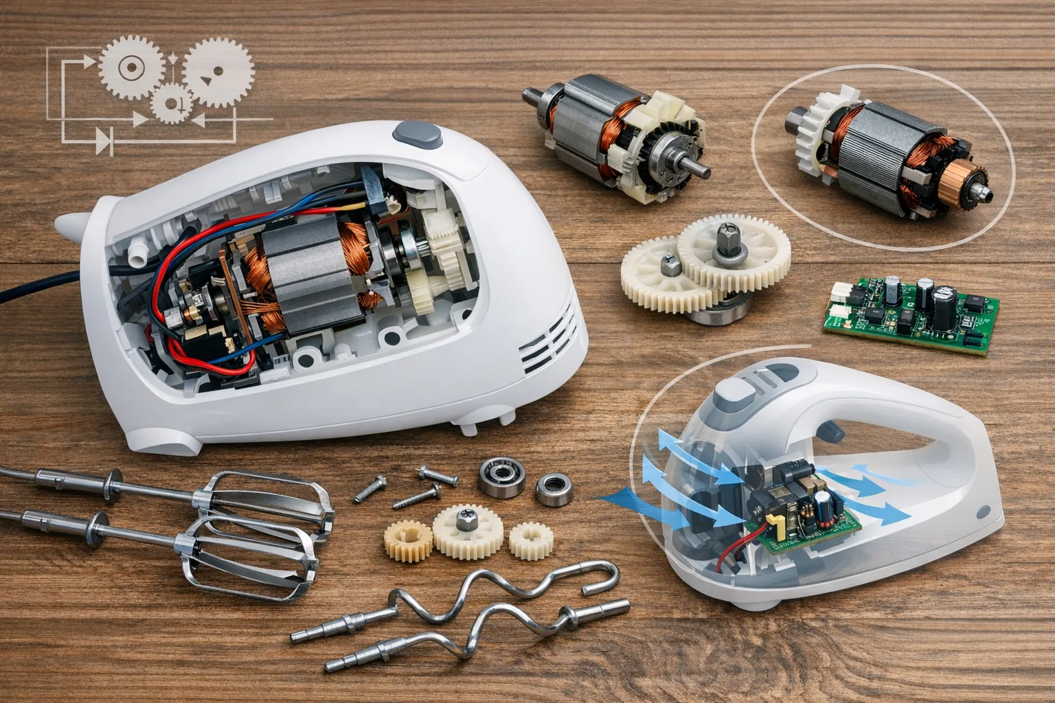 Handmixer Grundlagen verstehen: Technische Funktionsweise und wichtige Komponenten erklaert