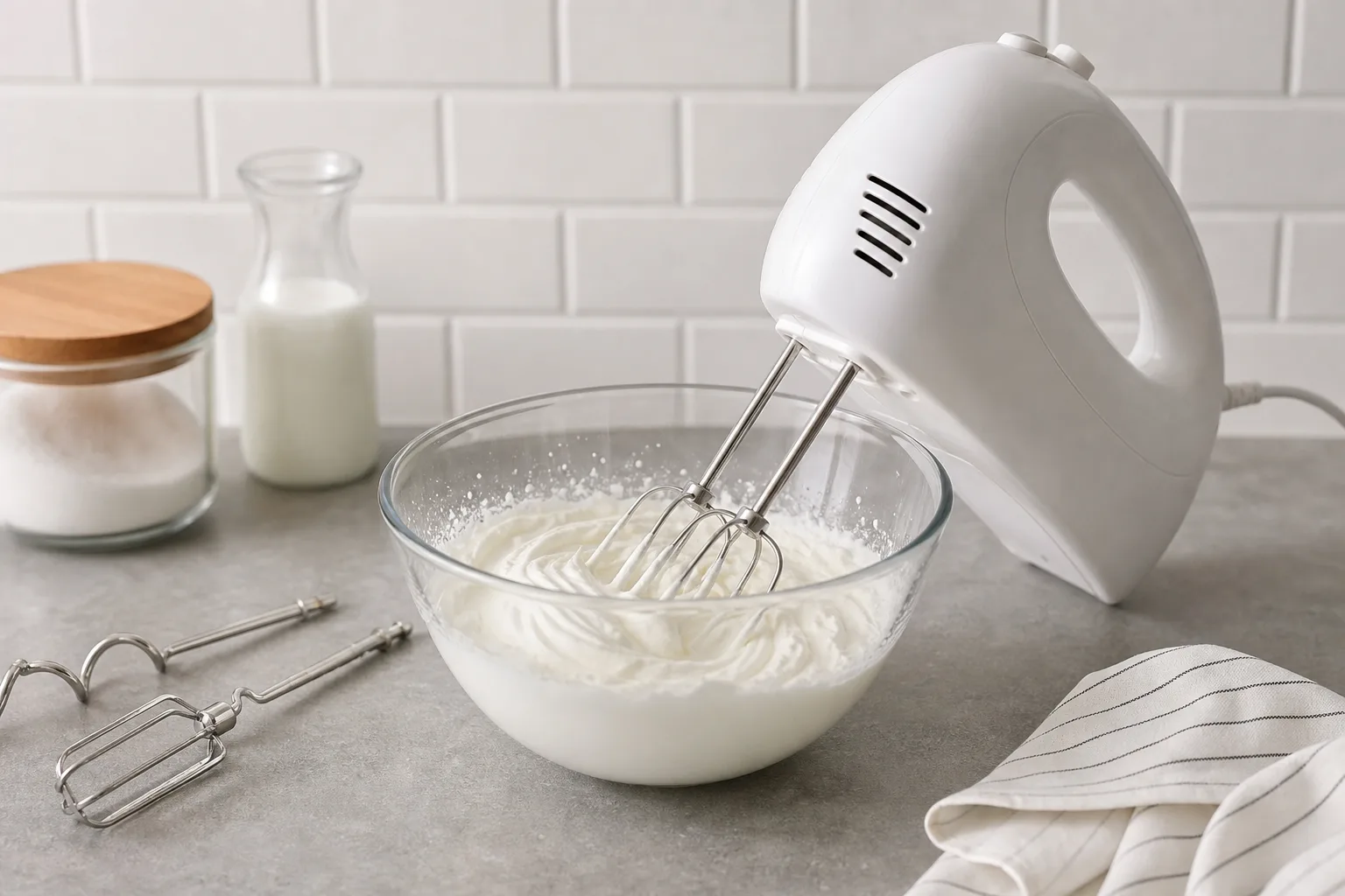 Handmixer beim Schlagen von Sahne richtig nutzen: Techniken und Einstellungen