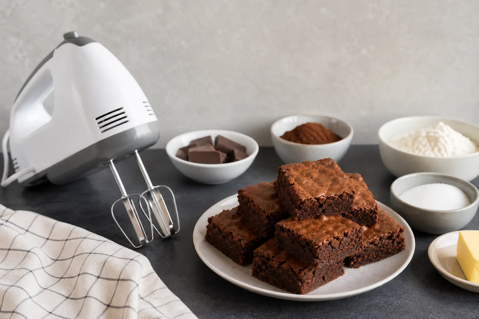 Basic Brownie-Rezept mit dem Handmixer – Einfach und schokoladig