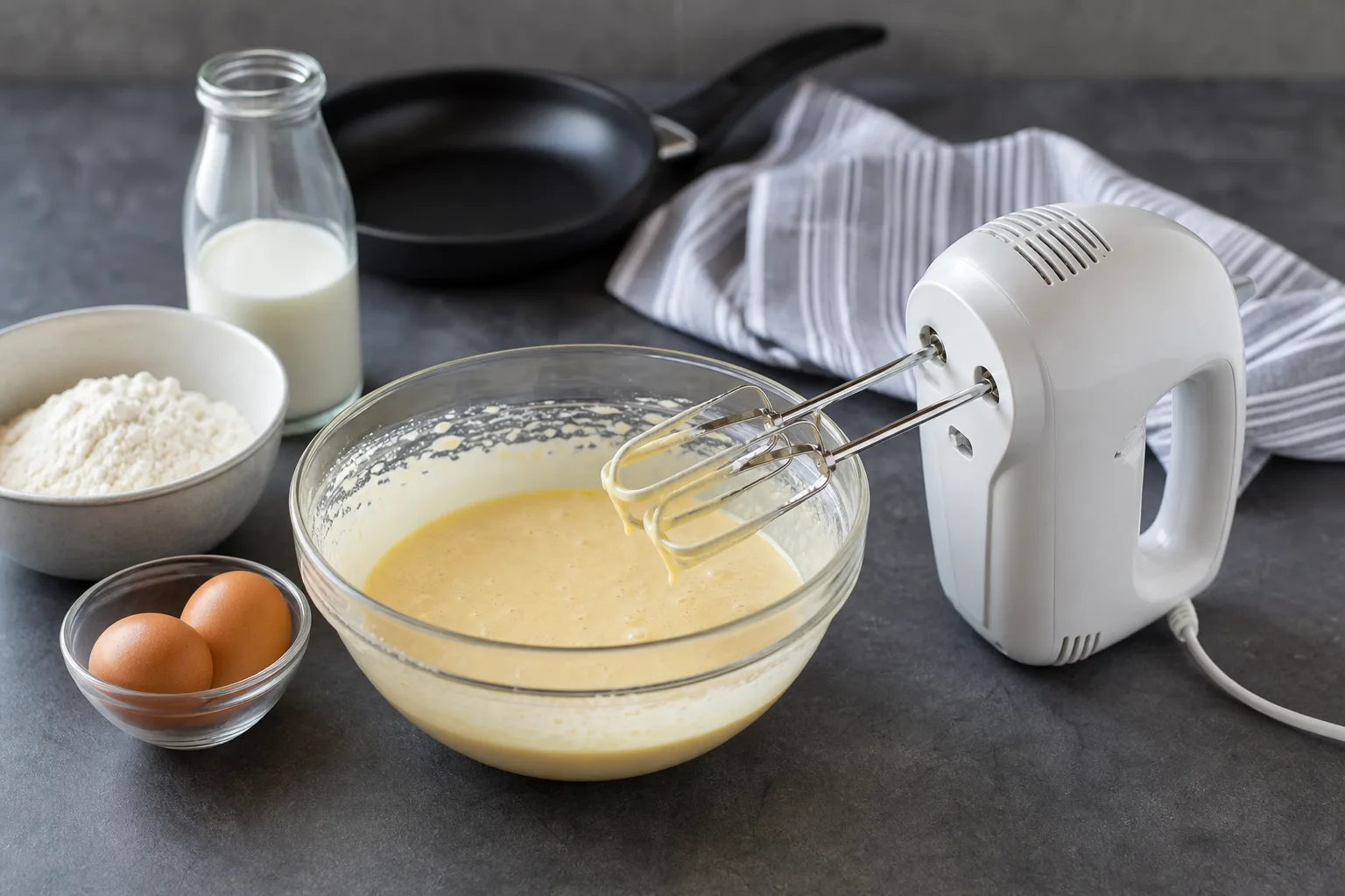 Lockere Pfannkuchen mit dem Handmixer mixen – Einfach und schnell