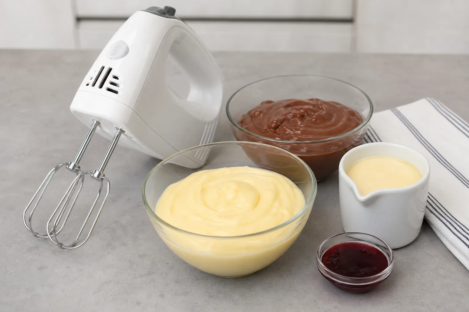 Creme, Pudding und Sossen mit dem Handmixer schnell und einfach zubereiten